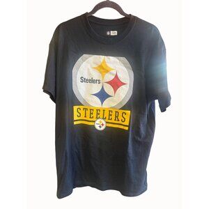 NFL Team Apparel Pittsburgh Steelers pigskin classic T-Shirt L Black